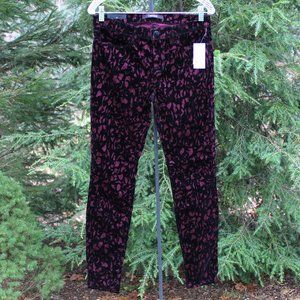 J Brand Super Skinny Mulberry Brocade Jeans NWT